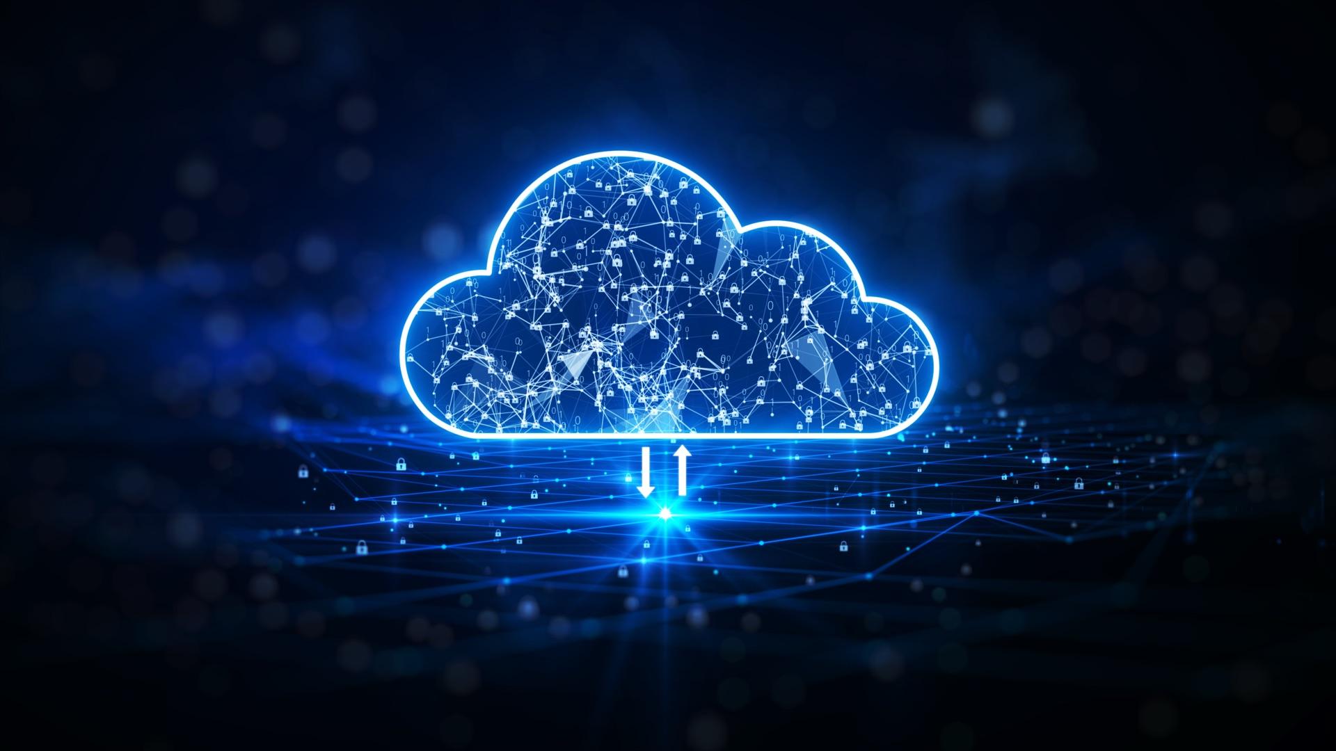 Glowing cloud connected to a data network